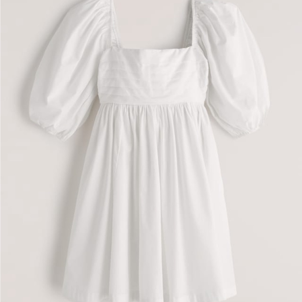 Abercrombie Ruched bodice puff sleeve mini dress